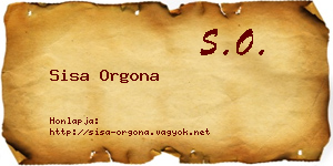 Sisa Orgona névjegykártya